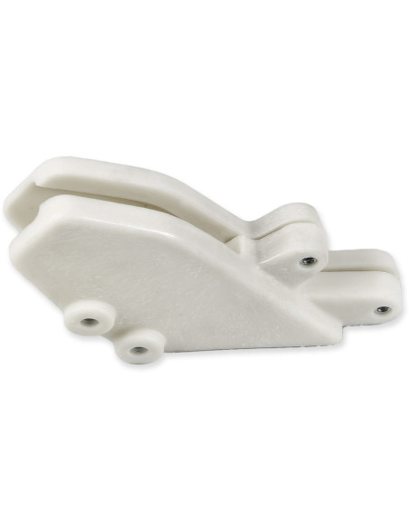 Guide chaîne UFO blanc translucide Kawasaki KX125/250