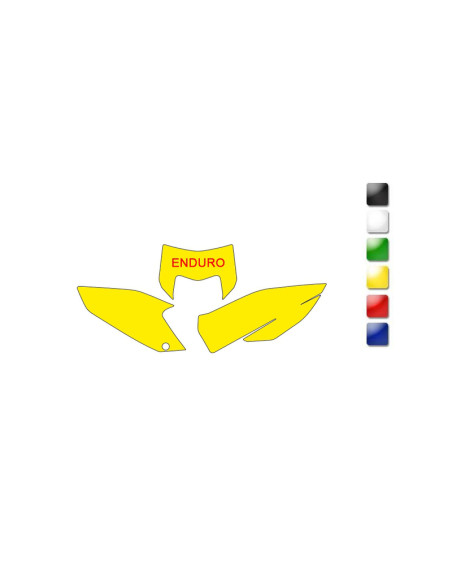 Fonds de plaque BLACKBIRD jaune Husqvarna TE-FE 125&+