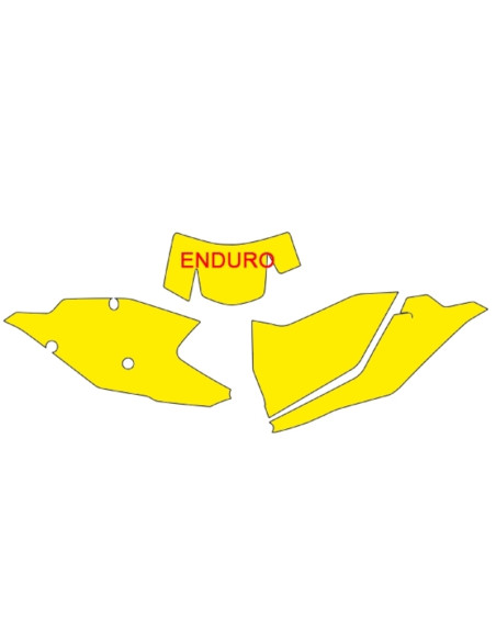 Fonds de plaque BLACKBIRD jaune KTM EXC/EXC-F