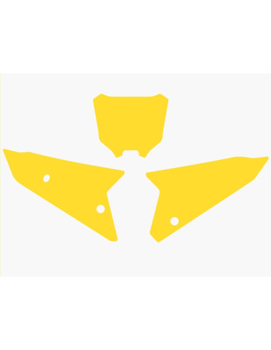 Fonds de plaque BLACKBIRD jaune Honda CRF450