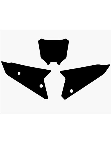 Fonds de plaque BLACKBIRD noir Honda CRF450
