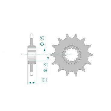 Pignon AFAM pour moto au pas de 520