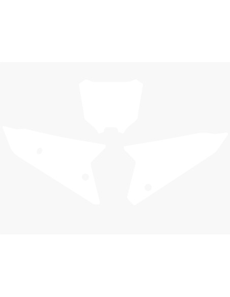 Fonds de plaque BLACKBIRD blanc Honda CRF450