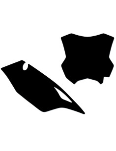 Fonds de plaque BLACKBIRD noir Kawasaki KX450 2