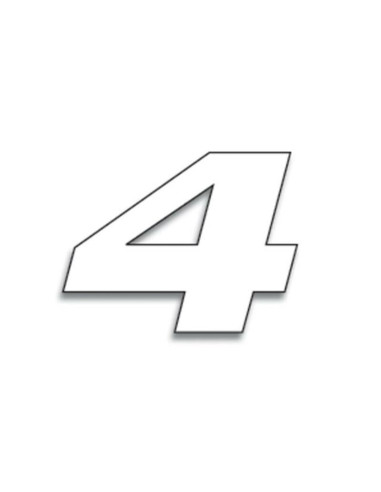 Numéro de course 4 BLACKBIRD 20x25cm blanc Numéro de course 4 BLACKBIRD 20x25cm blanc