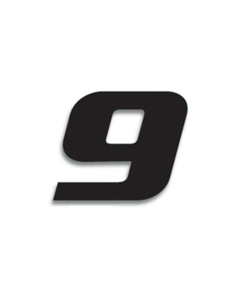 Numéro de course 9 BLACKBIRD 20x25cm noir