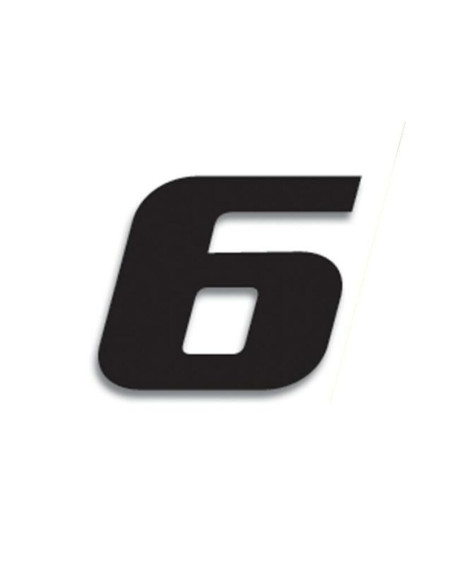 Numéro de course 6 BLACKBIRD 20x25cm noir