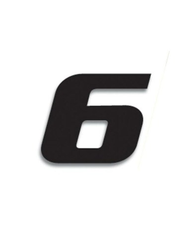 Numéro de course 6 BLACKBIRD 20x25cm noir