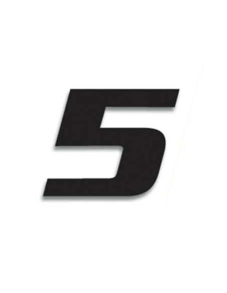 Numéro de course 5 BLACKBIRD 20x25cm noir