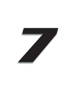 Numéro de course 7 BLACKBIRD 20x25cm noir 2