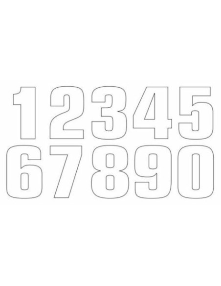 Numéro de course 5 TECNOSEL 20x13cm blanc jeu de 3