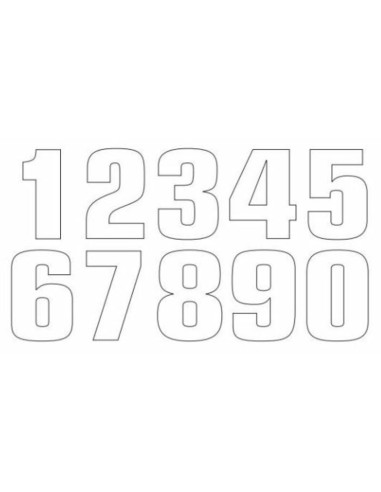 Numéro de course 6 TECNOSEL 20x13cm blanc jeu de 3