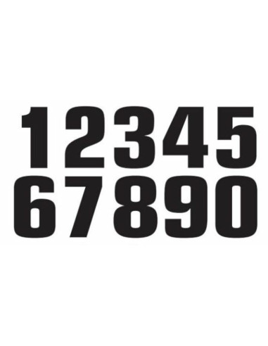 Numéro de course 9 TECNOSEL 20x13cm noir jeu de 3