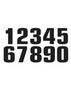 Numéro de course 6 TECNOSEL 20x13cm noir jeu de 3
