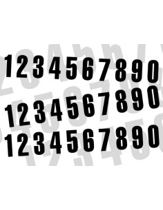 Numéro de course 8 BLACKBIRD 7x5,5cm noir jeu de 3 2