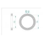 Kit chaine DID  ACIER TRIUMPH 955 SPEED TRIPLE 1999 à 2001 couronne