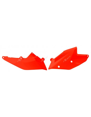 Plaques latérales RACETECH orange fluo