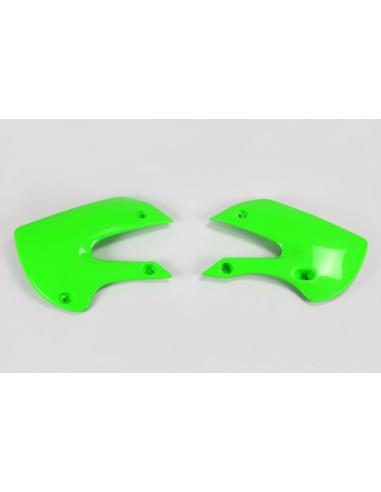Ouïes de radiateur UFO vert Kawasaki KX65/KLX110