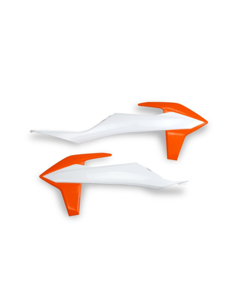 Ouies de radiateur UFO orange/blanc KTM EXC/SX/EXC-F/SX-F