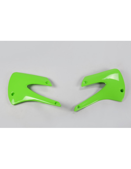 Ouïes de radiateur UFO vert Kawasaki KX85/80 Ouïes de radiateur UFO vert Kawasaki KX85/80