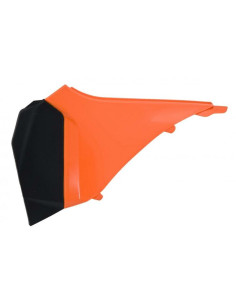 Cache boîte à air gauche RACETECH orange/noir KTM 2