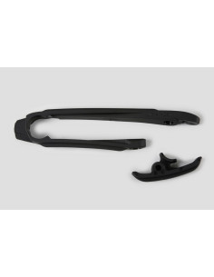 Kit patin de bras oscillant + patin de chaîne inférieur UFO noir KTM