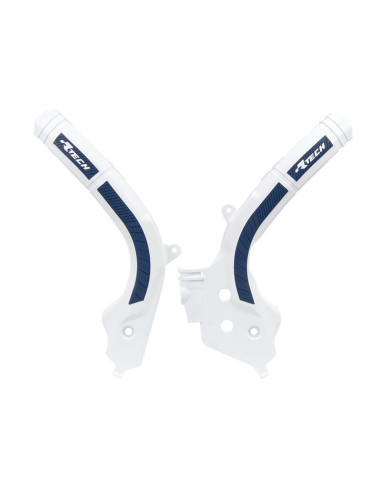 Protège cadre RACTECH bi-matières blanc/bleu