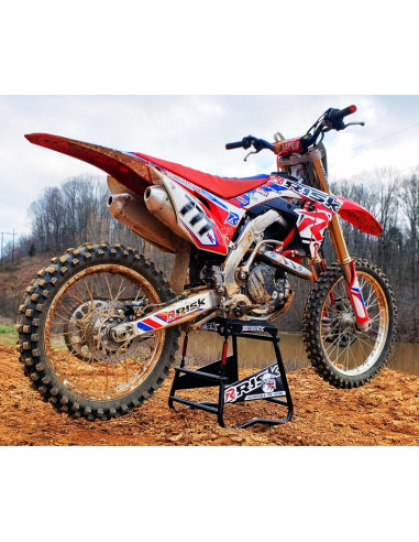 Lève moto RISK RACING A.T.S. inclinaison réglable avec plaque aimantée