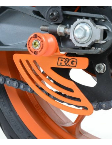Protège couronne R&G RACING aluminium orange KTM RC125/200/390