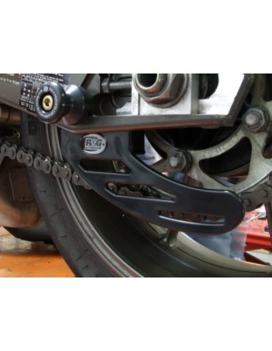 Protège couronne (dent de requin) R&G RACING ABS noir Triumph