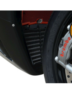 Protection de radiateur (huile) R&G RACING noir Honda CBR1000R-RR