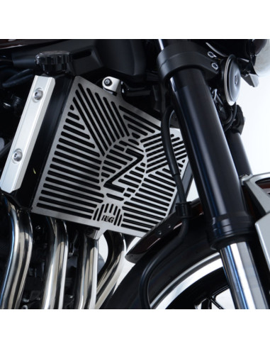 Protection de radiateur gravée R&G RACING inox Kawasaki Z900 RS