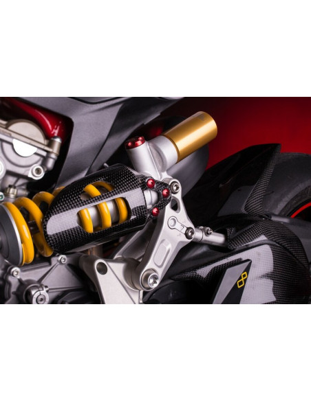 Protection amortisseur LIGHTECH carbone brillant