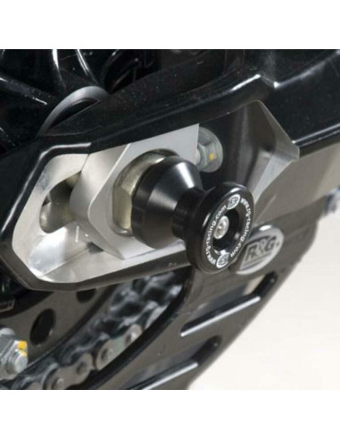 Protection de bras oscillant R&G RACING fixation axe noir Husqvarna Nuda 900