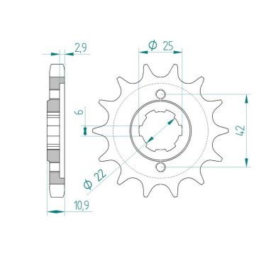 Pignon AFAM pour moto au pas de 530