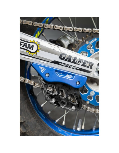 Protection de bras oscillant et de guide-chaîne S3 bleu Sherco Protection de bras oscillant et de guide-chaîne S3 bleu Sherco