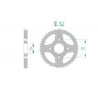 Kit chaine DID  ACIER YAMAHA SR 125 SE 10F 1982 à 1998 couronne