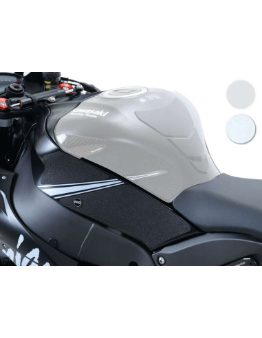 Kit grip de réservoir R&G RACING translucide (4 pièces) Kawasaki ZX10R