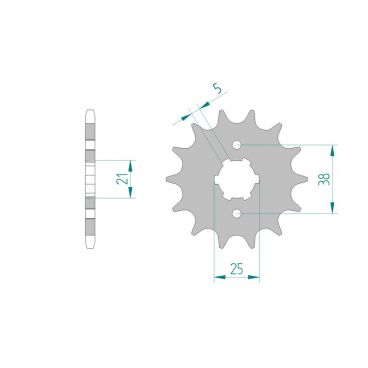 Kit chaine DID  ACIER YAMAHA XV 125...