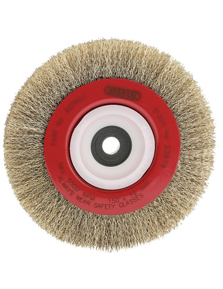 Brosse métallique DRAPER fils d'acier Ø150mm