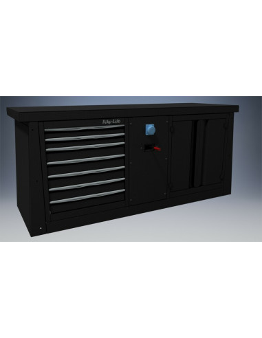 Meuble 2m BIKE LIFT 7 tiroirs/air-electricité/armoire - MF-BL2000+M1+M8+M10