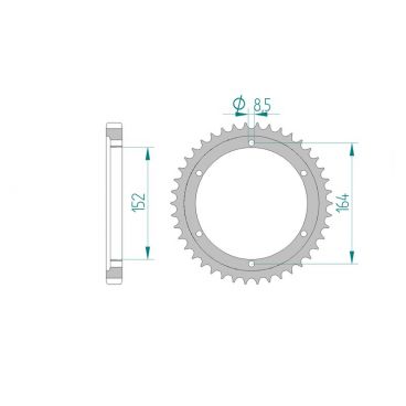 Kit chaine DID  ACIER YAMAHA XT 500...