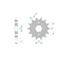 Pignon AFAM pour moto au pas de 530