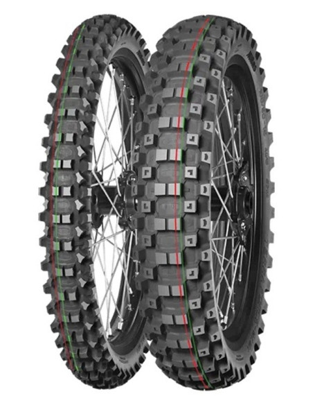 Pneu MITAS TERRA FORCE-MX MH 110/90-19 NHS 62M TT MEDIUM TO HARD RED GREEN
