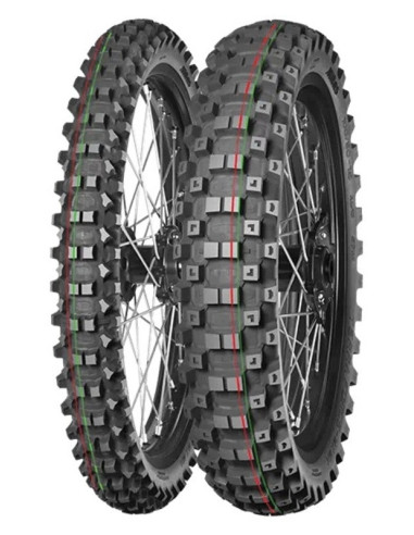 Pneu MITAS TERRA FORCE-MX MH 110/90-19 NHS 62M TT MEDIUM TO HARD RED GREEN
