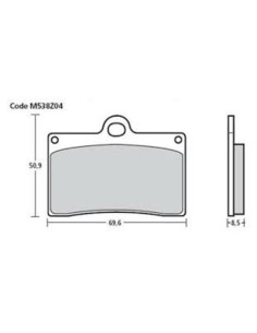 Plaquettes de frein BREMBO UPGRADE Z04 métal fritté - M538Z04 2
