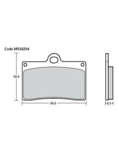 Plaquettes de frein BREMBO UPGRADE Z04 métal fritté - M538Z04