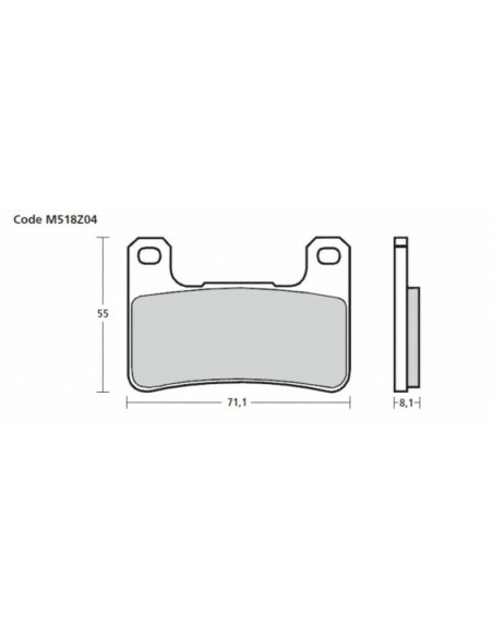 Plaquettes de frein BREMBO UPGRADE Z04 métal fritté - M518Z04