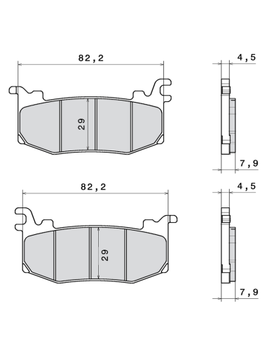 Plaquettes de frein BREMBO Racing métal fritté - M588Z04