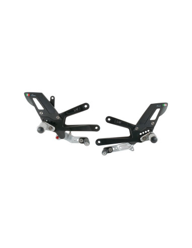 Commandes reculées réglables LIGHTECH repose-pieds fixes